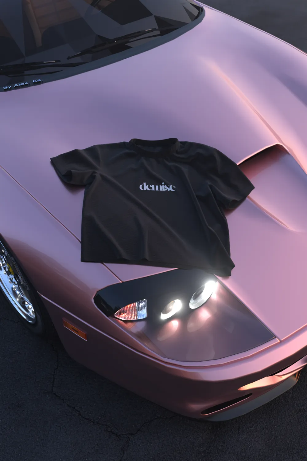 Demise — Apparel Branding & Showcase, 3D render