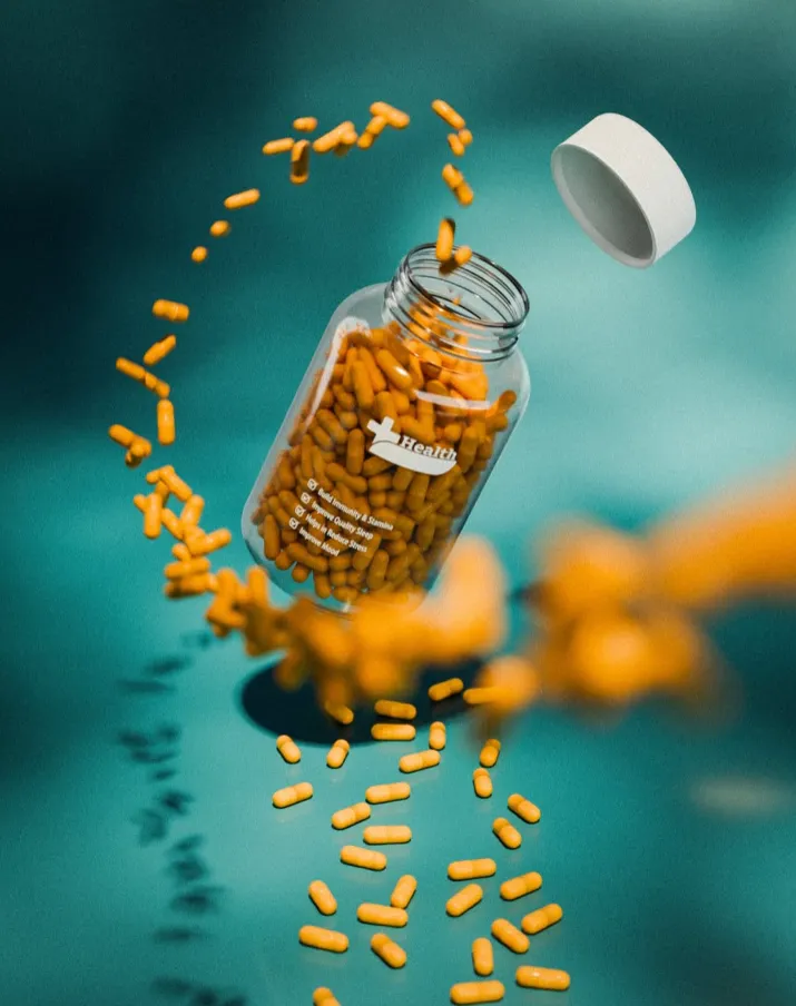 Nutritional Supplement Staging & Visual Presentation, 3D render
